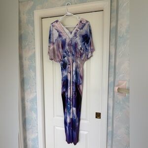ONE WORLD Purple and Blue Maxi Dress